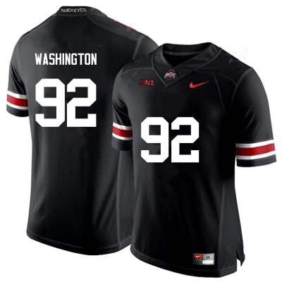 Men's Ohio State Buckeyes #92 Adolphus Washington Black Nike NCAA College Football Jersey Check Out DOM1644WN